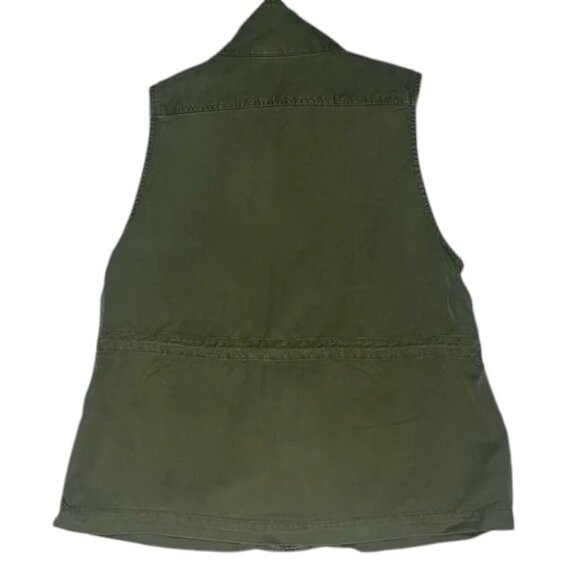 Max Jeans Vest Utility Olive Green Women’s Size L - Picture 2 of 5